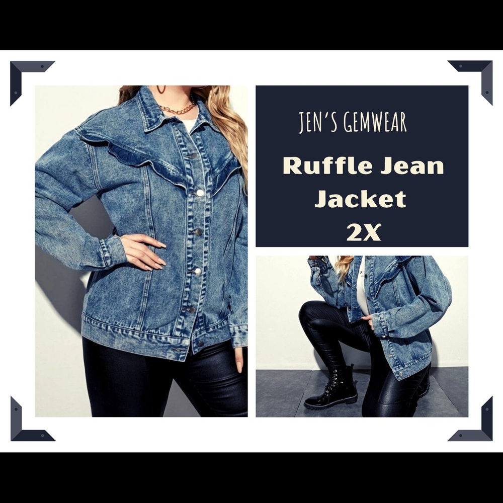 Ruffle Jean Jacket